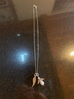 Halskette silber mit 2 Anhängern
