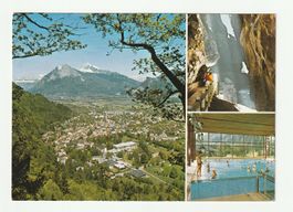 Reklamepostkarte Bad Ragaz SG Tamina Therme, Kurbetrieb