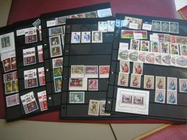 GROSSES LOT LIECHTENSTEIN, 9 SEITEN, POSTFRISCH + gestempelt