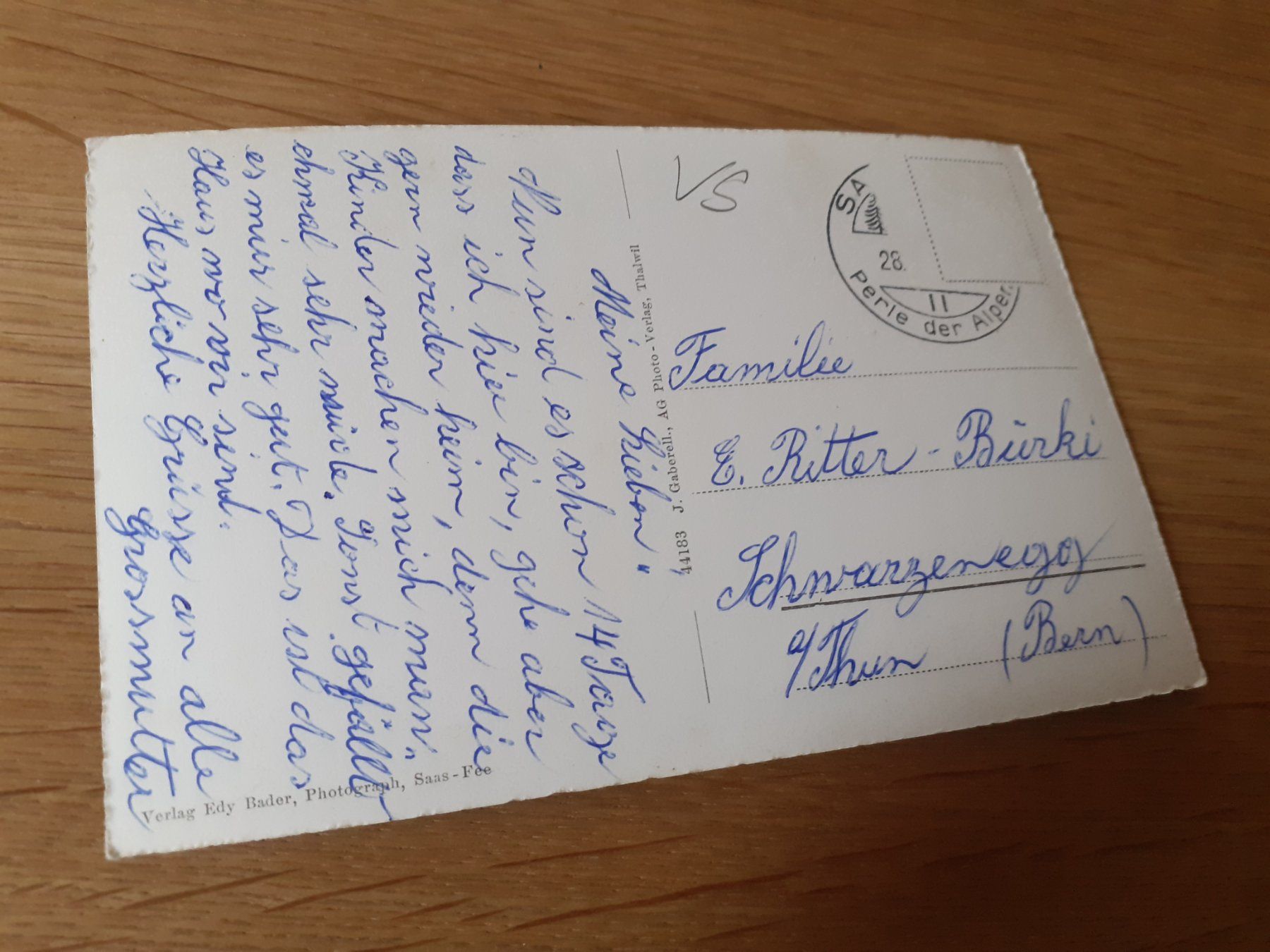 Cartoline postali: SAAS FEE mit GOLF PLATZ – Usato da Winterthur venduto da Ornyx7 1