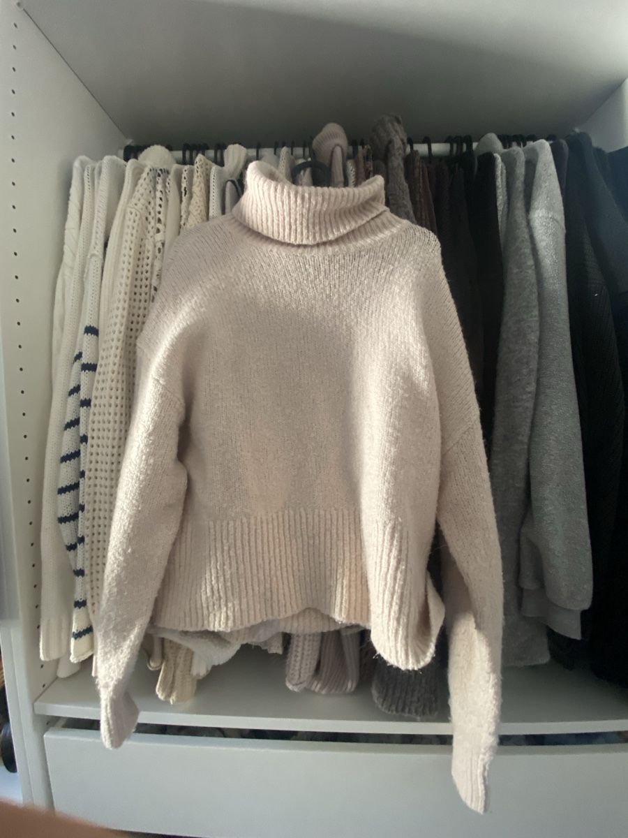 H&M Maglioni & Felpe: Rollkragenpullover H&M beige grob gestrickt Grösse M – Usato da Basel venduto da val_t8jm