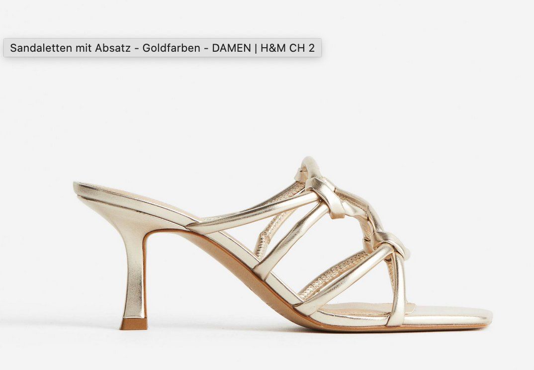H&M Damenschuhe: Goldene Sandaletten Grösse 38 NEU – Neu (gemäss Beschreibung) aus Oberengstringen von Bechi 7