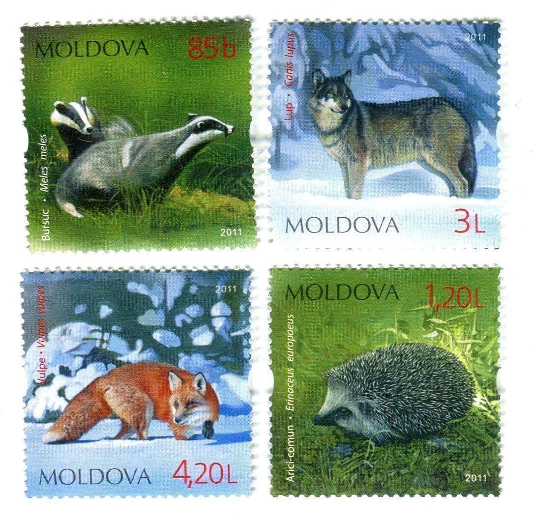 Alle Briefmarken: Briefmarken "Igel, Dachs, Wolf". Moldawien – Neu und originalverpackt aus Basel von Butsch5