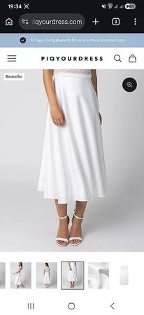 Hochzeitsrock Lizzy von Piqyourdress XS/S Ivory