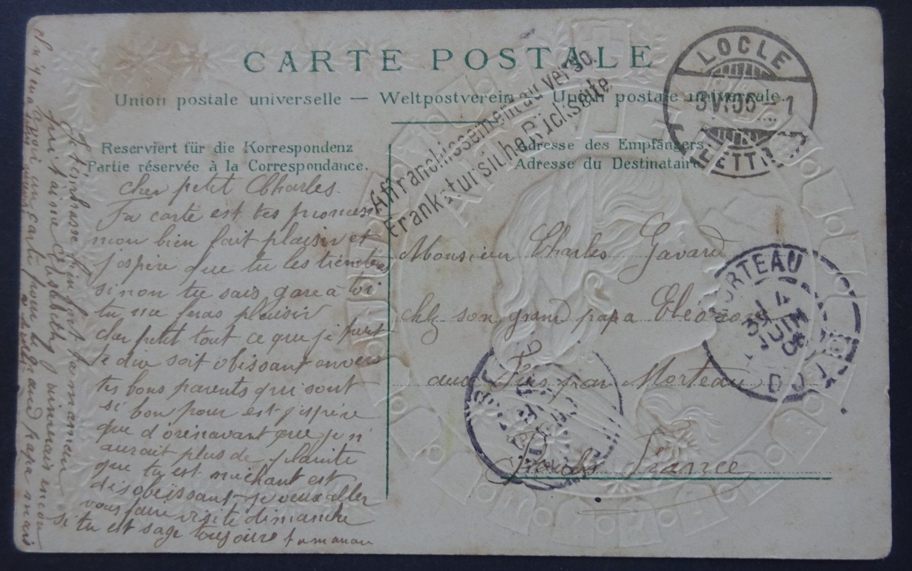 Ansichtskarten: Postkarte 20 Fr. 'Vreneli' – Gebraucht aus Watt von Oo2rup5 1