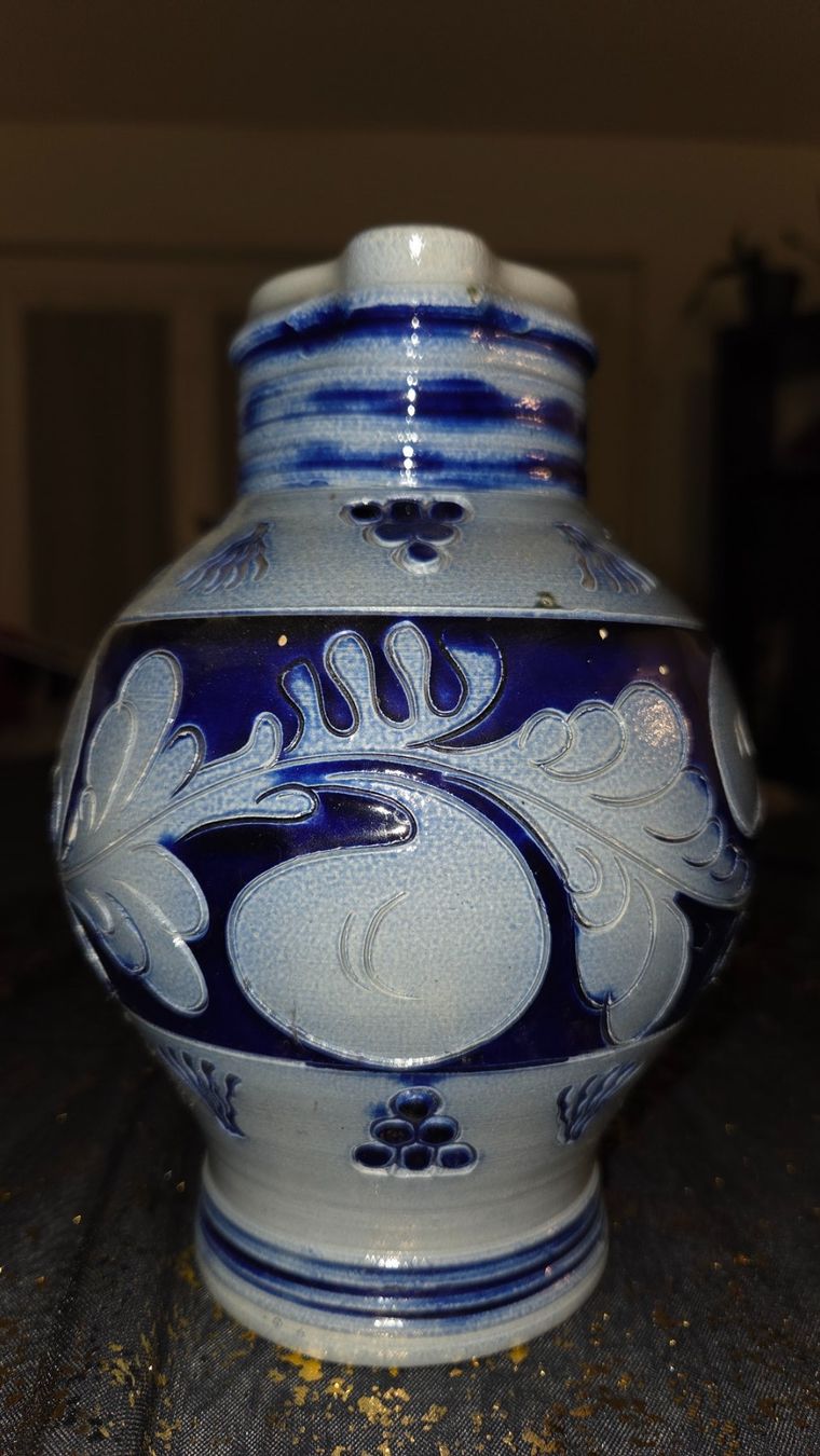 Caraffe: Carafe en grès Bleu cobalt - artisanale – Usato da Corseaux venduto da 4CAHUETE 2
