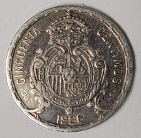 50 CENTIMOS / SPANIEN 1926 (SILBER)