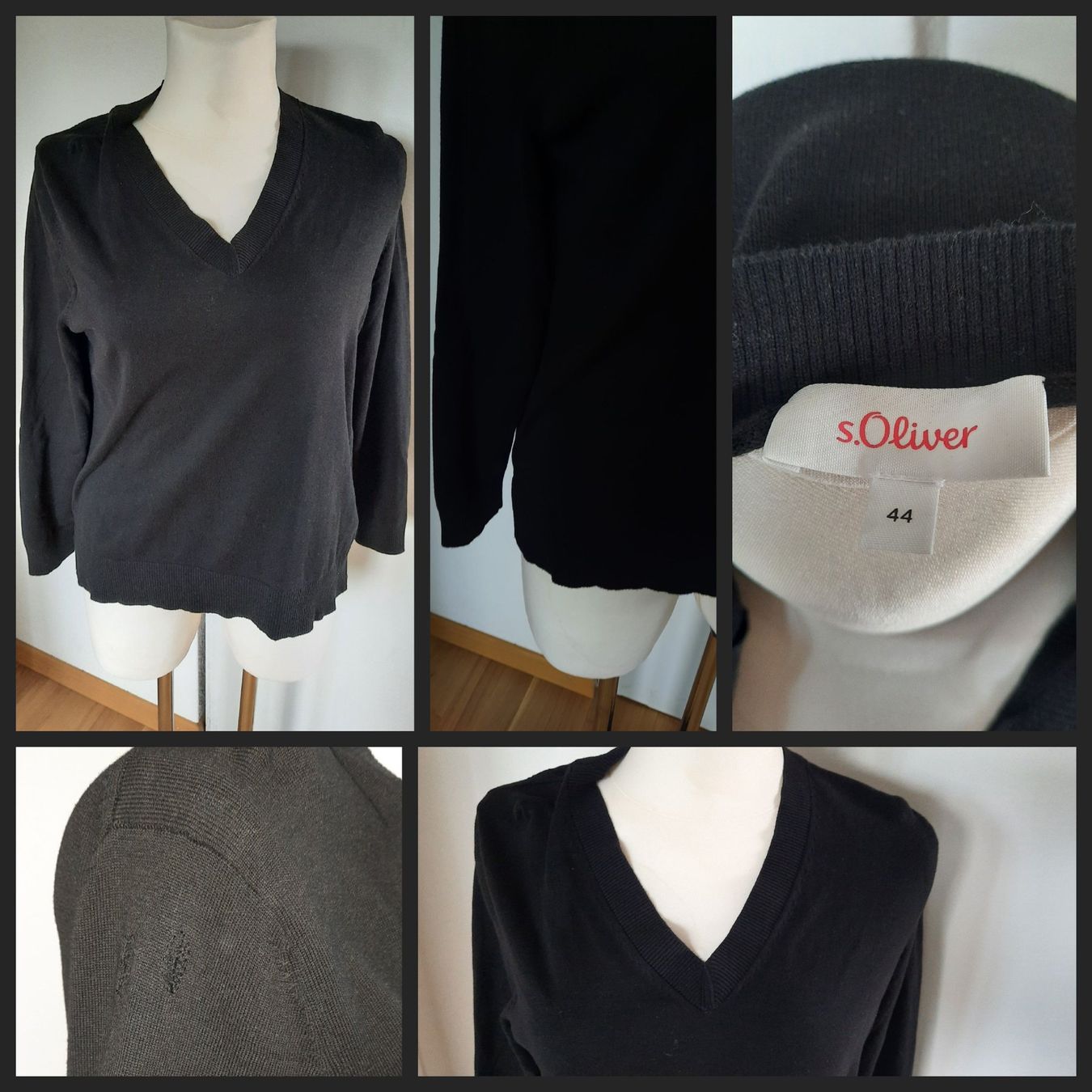 S.Oliver Pulls & Sweat-shirts: ***S. OLIVER*** Feinstrickpullover schwarz Gr 44 – Défectueux à Wädenswil par H2H_Secondhandshop