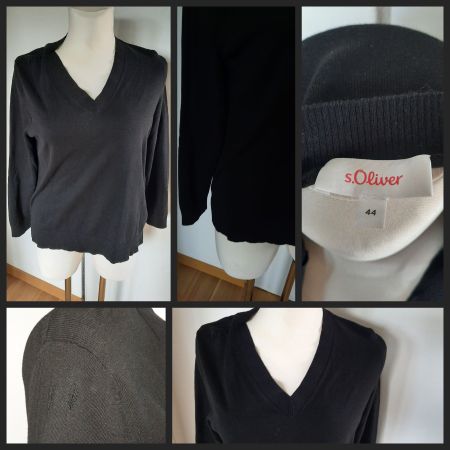***S. OLIVER*** Feinstrickpullover schwarz Gr 44
