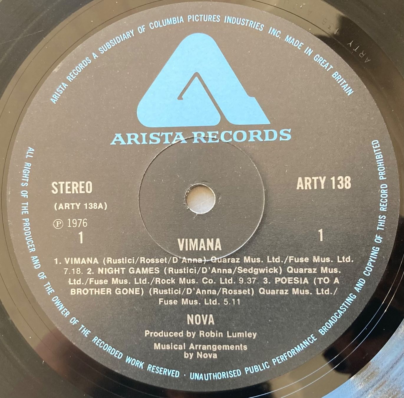 Schallplatten: NOVA - VIMANA – Gebraucht aus Poliez-Pittet von Newtown-Records 2