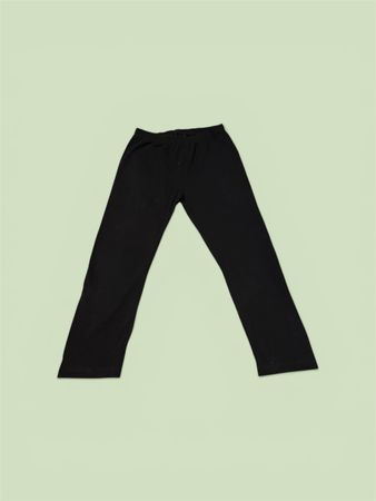Damen 3/4 Schwarze Baumwollleggings L