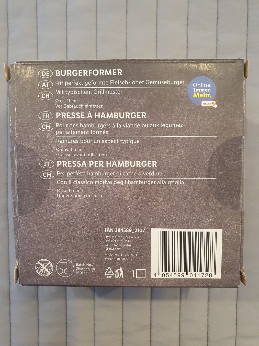 Elettrodomestici da cucina: Burgerformer – Usato da Volketswil venduto da gloriamundi 1