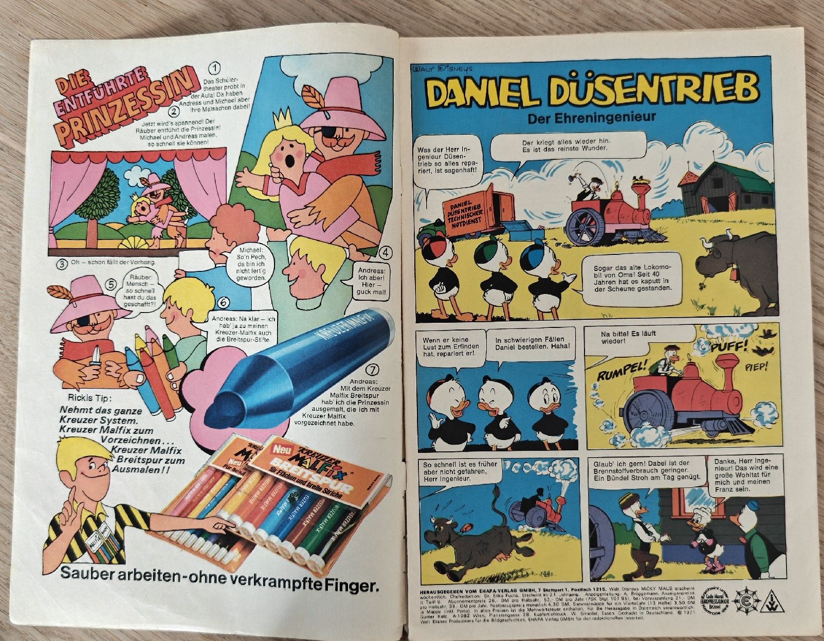 Fumetti: Micky Maus Heft 44, 1971 – Usato da Hünibach venduto da gaenggele247 1