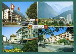 Interlaken, 4 Ansichten, 1990, gelaufen, Grossformat