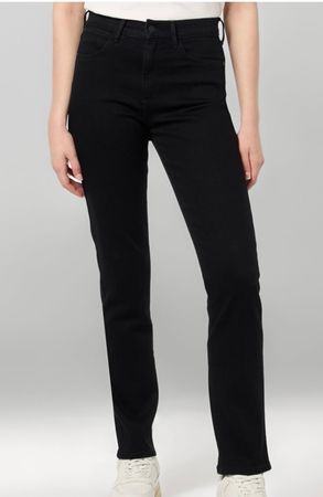 Wrangler neue schwarze Straight Jeans hoher Taille 27 tencel