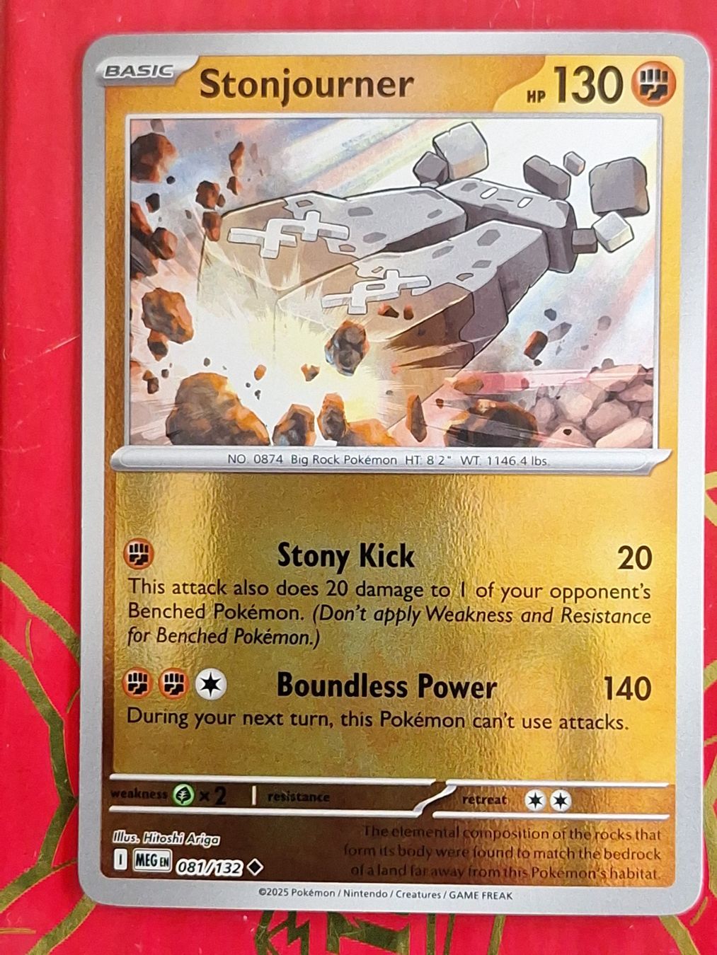 Pokémon Carte collezionabili: Stonjourner - Reverse Holo Pokemon Mega Evolution – Usato da Altstätten SG venduto da GGsGameshop