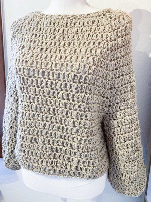 Pulls & Sweat-shirts: Gehäkelte Topdown Pullover Pulli acryl – Neuf (Voir description) à Carabbia par katiamandelli