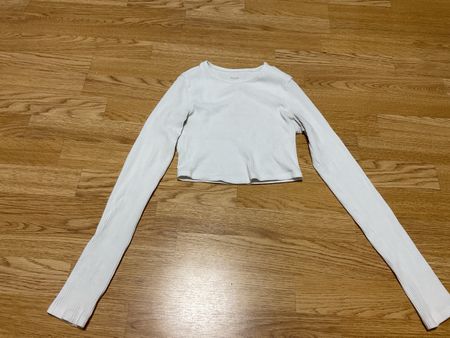 Bauchfreies weisses Sweatshirt (Grösse XS)