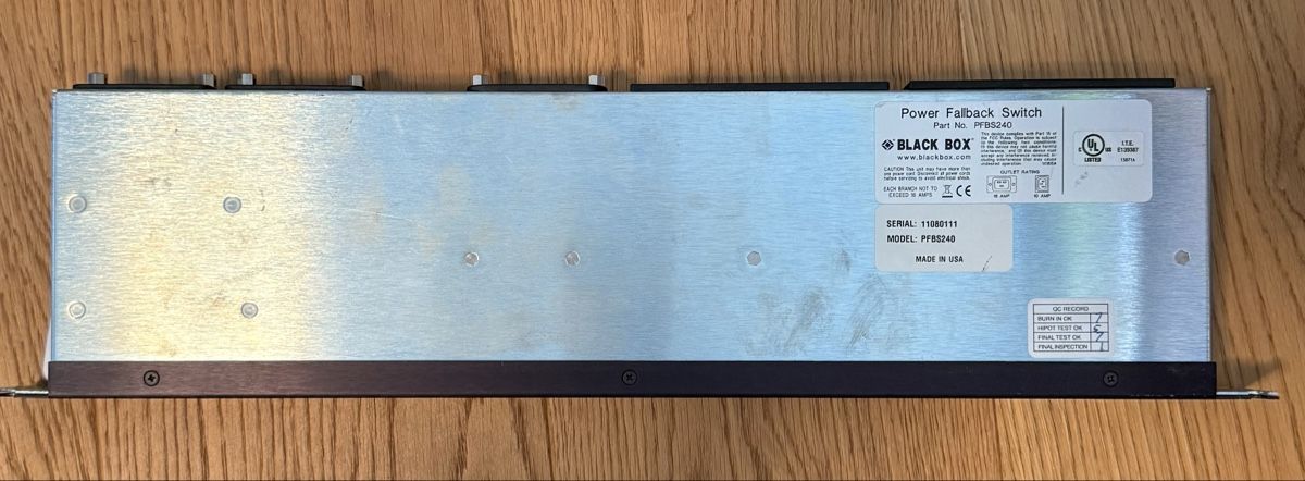 Black Box PFBS240 Power Fallback Switch - Top Zustand! (Gebraucht) in ...