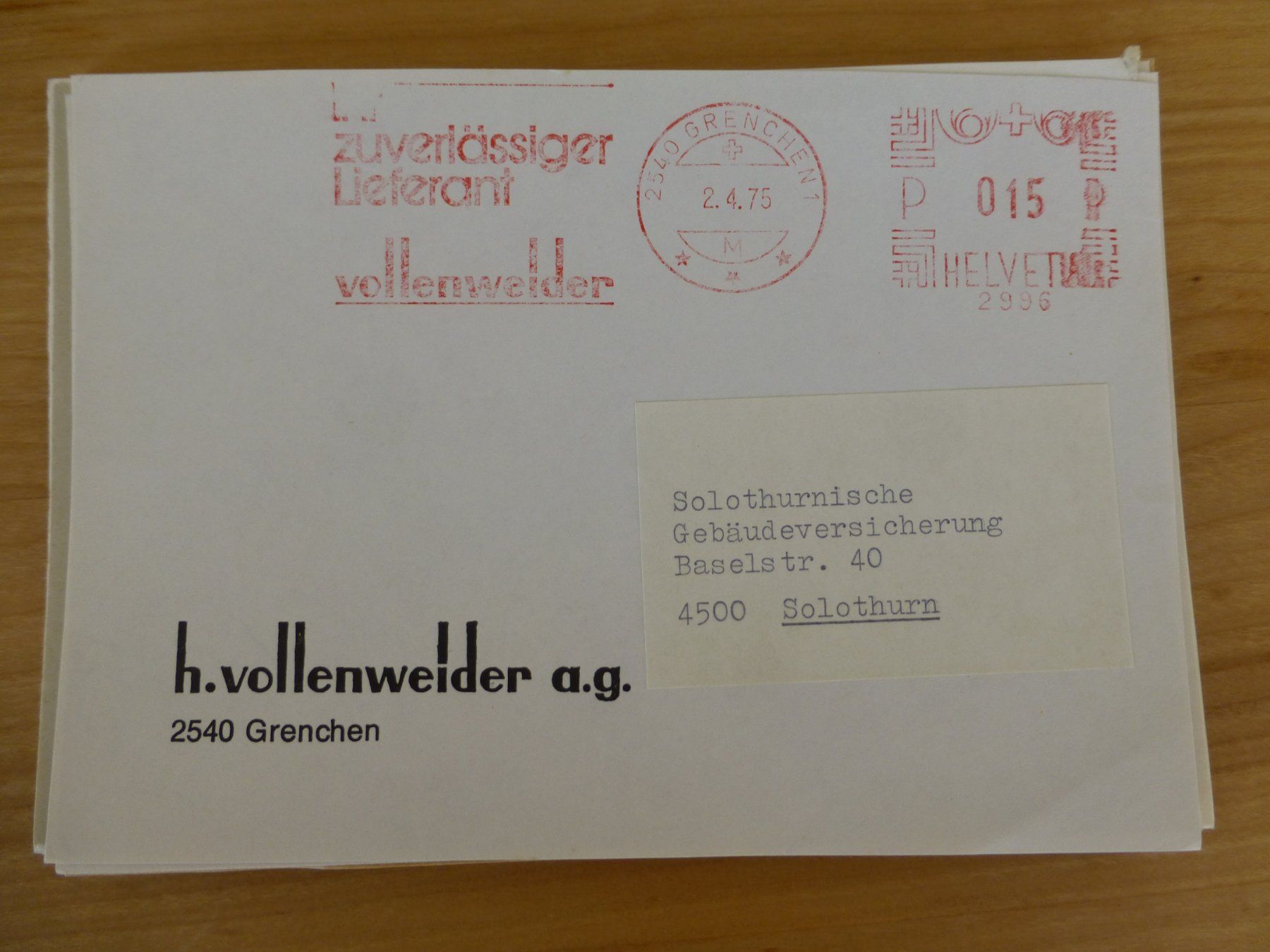 Foto & Immagini: Grenchen, Vollenweider Reisen 1975 – Usato da Bettlach venduto da 1saurer