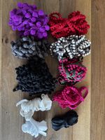 Bandborte Pompons Borten Weiss Schwarz Rot Lila Rosa Neu