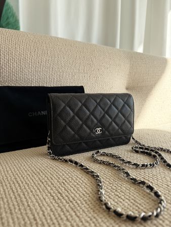 Chanel Wallet on Chain (WOC) Black Cavier