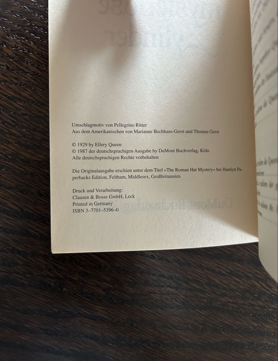 Libri: Ellery Queen der mysteriöse Zylinder – Usato da Arbon venduto da Bobbyx777 4