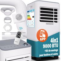 Climatiseur mobile Tuyau d'évacuation 9000 BTU 4en1 1000W