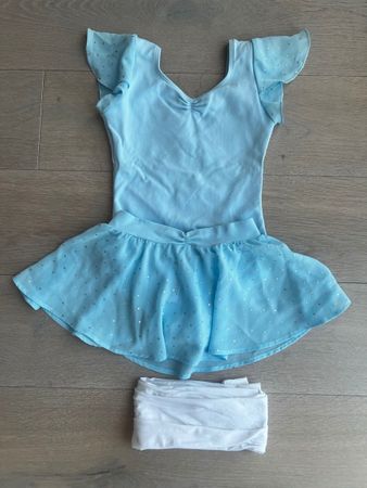 Bloch Ballettanzug -Mädchen im blau- set, Gr. 116-122