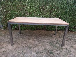 Gartentisch Holztisch Metallgestell (Alu)