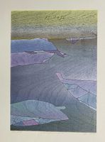 Franz Eggenschwiler : Holzschnitt "Landzungen" 1994