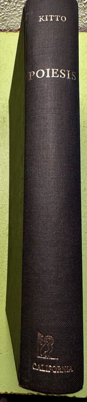Libri: H.D.F. Kitto: Poiesis. Structure and Thought. 1966 – Usato da Zürich venduto da allp 1