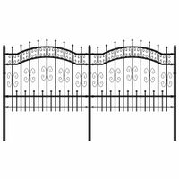 Gartenzaun Stahl Schwarz 240x140 Neu Zaunelement
