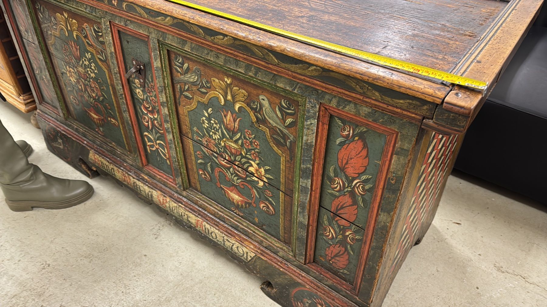 Cassapanche: Authentic Antique Bahut en Sapin - Year 1791 – Usato da Gsteig b. Gstaad venduto da Auctionly 3
