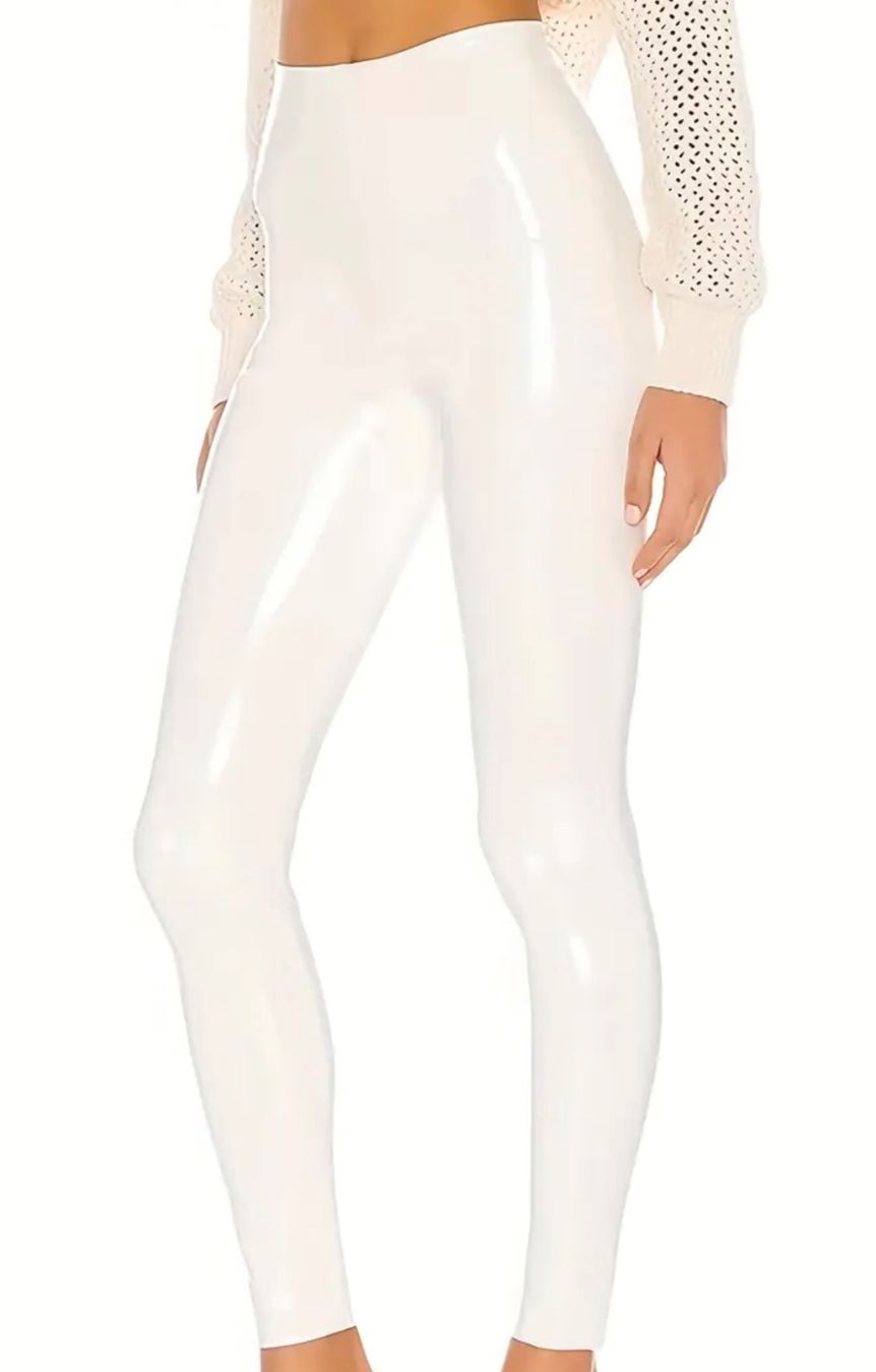 Leggings: Vinyl Lack Leggings Weiss – Nuovo e nell'imballaggio originale da Uetendorf venduto da Stoun 4
