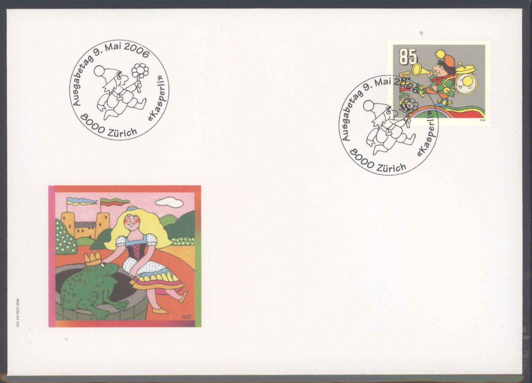 Tutti i francobolli: 2006, FDC, Kinderfigur Kasperli – Usato da Willisau venduto da Vollstempel