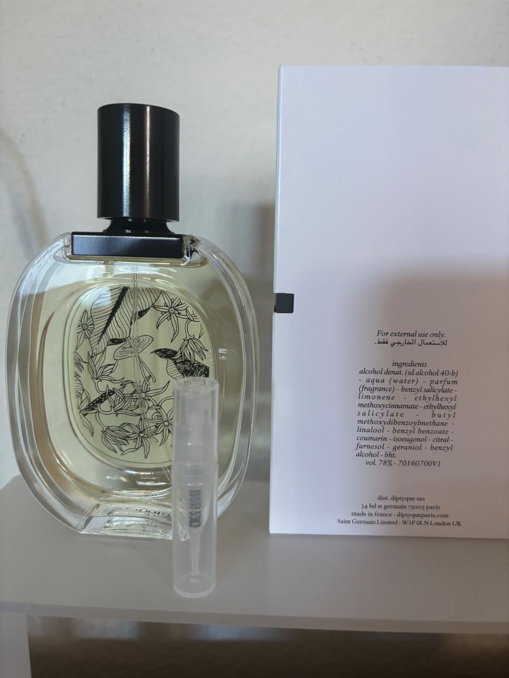 Diptyque Profumi & Eau de Toilette: Diptyque Eau Mohéli EDT Duftprobe 2ML – Usato da Zürich venduto da deruja 2