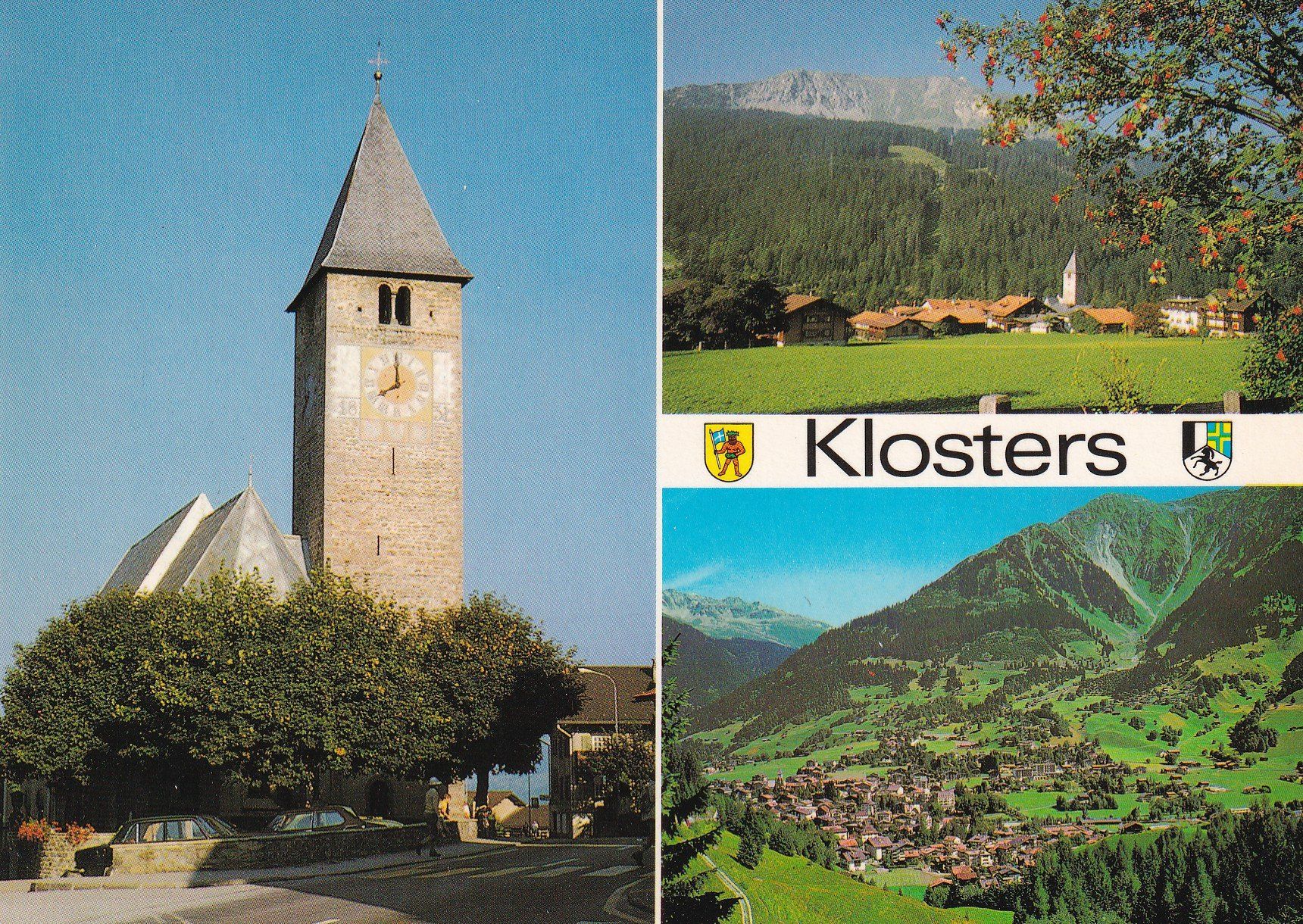 Cartoline postali: Klosters  Blick gegen Gotschnagrat – Usato da Cormoret venduto da Pascalll2001