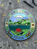 Altes Automobil Emblem / TITISEE Emailliert Ausgabe ca. 1930