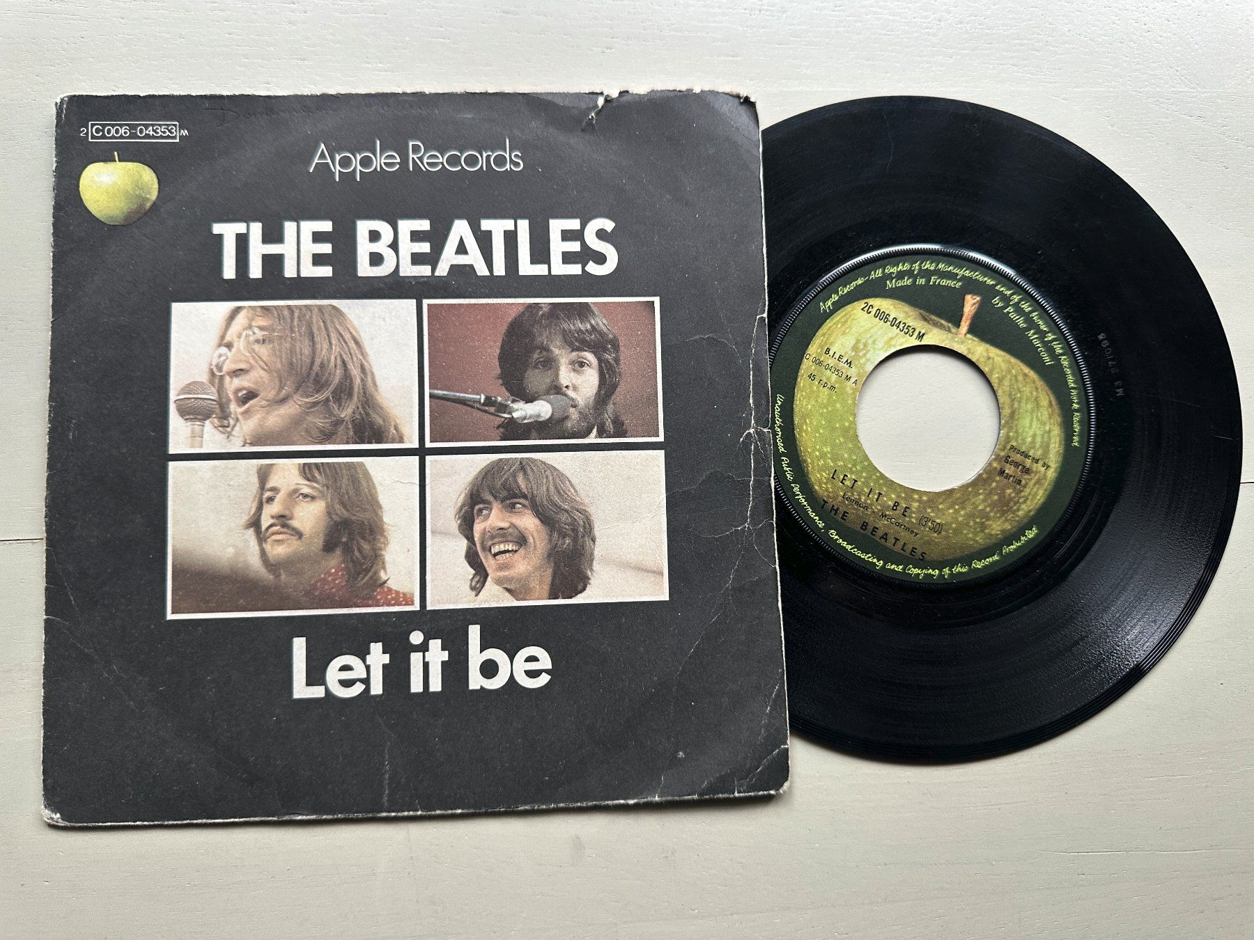 Schallplatten: BEATLES tolle Let it be Single Frankreich Pressung Kult diff – Gebraucht aus Basel von Partridge