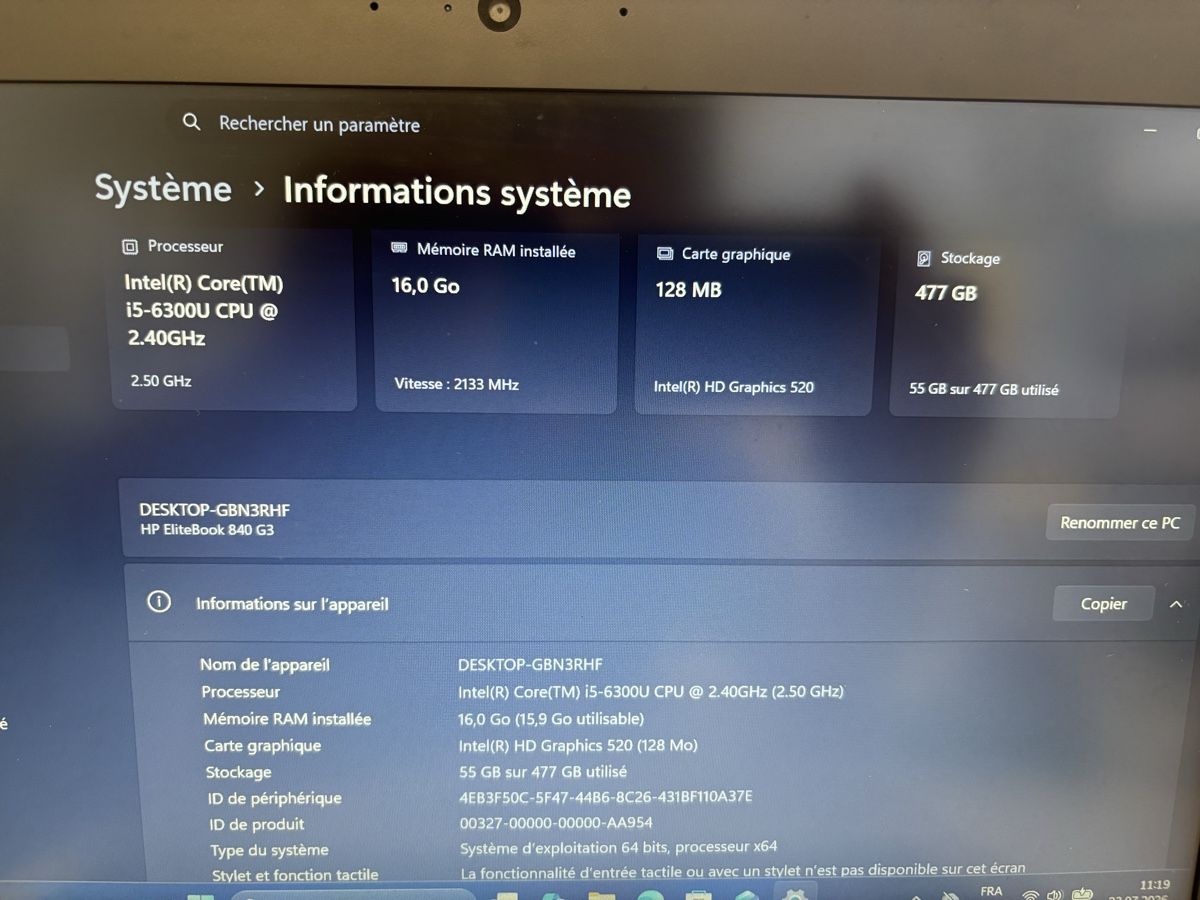 Hewlett Packard Portables: HP EliteBook G3 512/16Gb – D'occasion à La Tour-de-Trême par ValGruyere 9