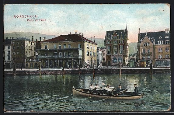 Ansichtskarten: AK Rorschach, Partie am Hafen, 1908 – Gebraucht aus Berlin von bartko-reher