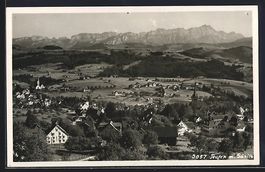 AK Teufen, Teilansicht mit Säntis, 1935