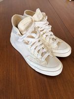 Baskets montantes Converse Chuck Taylor blanches en toile