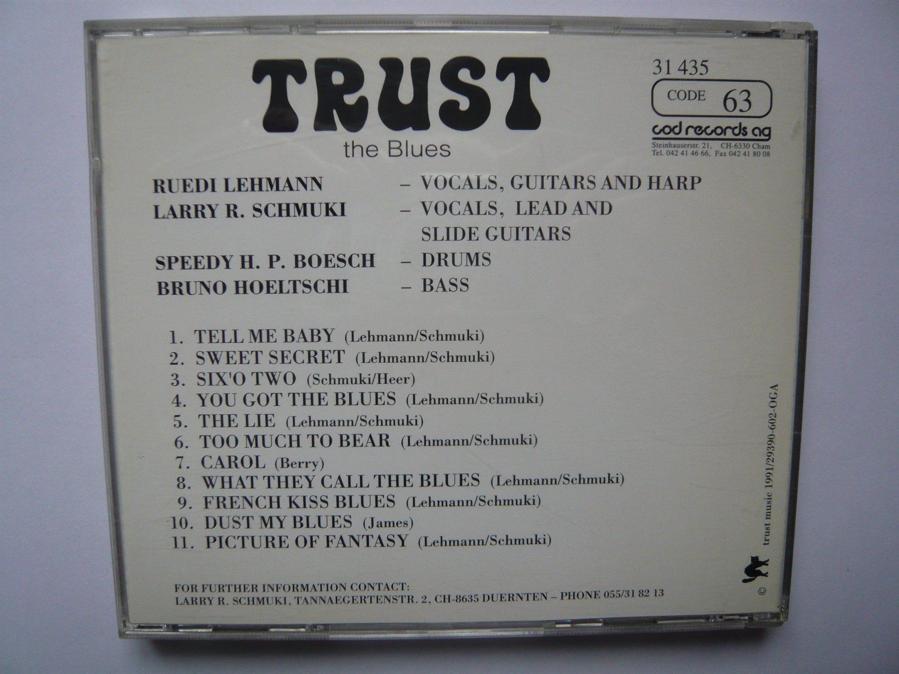 CDs: TRUST Trust The Blues – Gebraucht aus Winterthur von Cajun 2