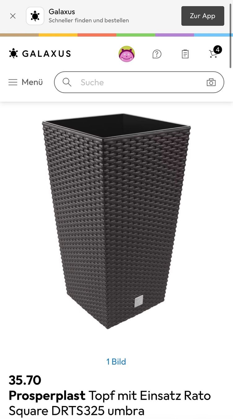 Pots de fleurs: Rattan Blumentopf | NP: 35,70 CHF – D'occasion à Winterthur par vavrova.lucy 2