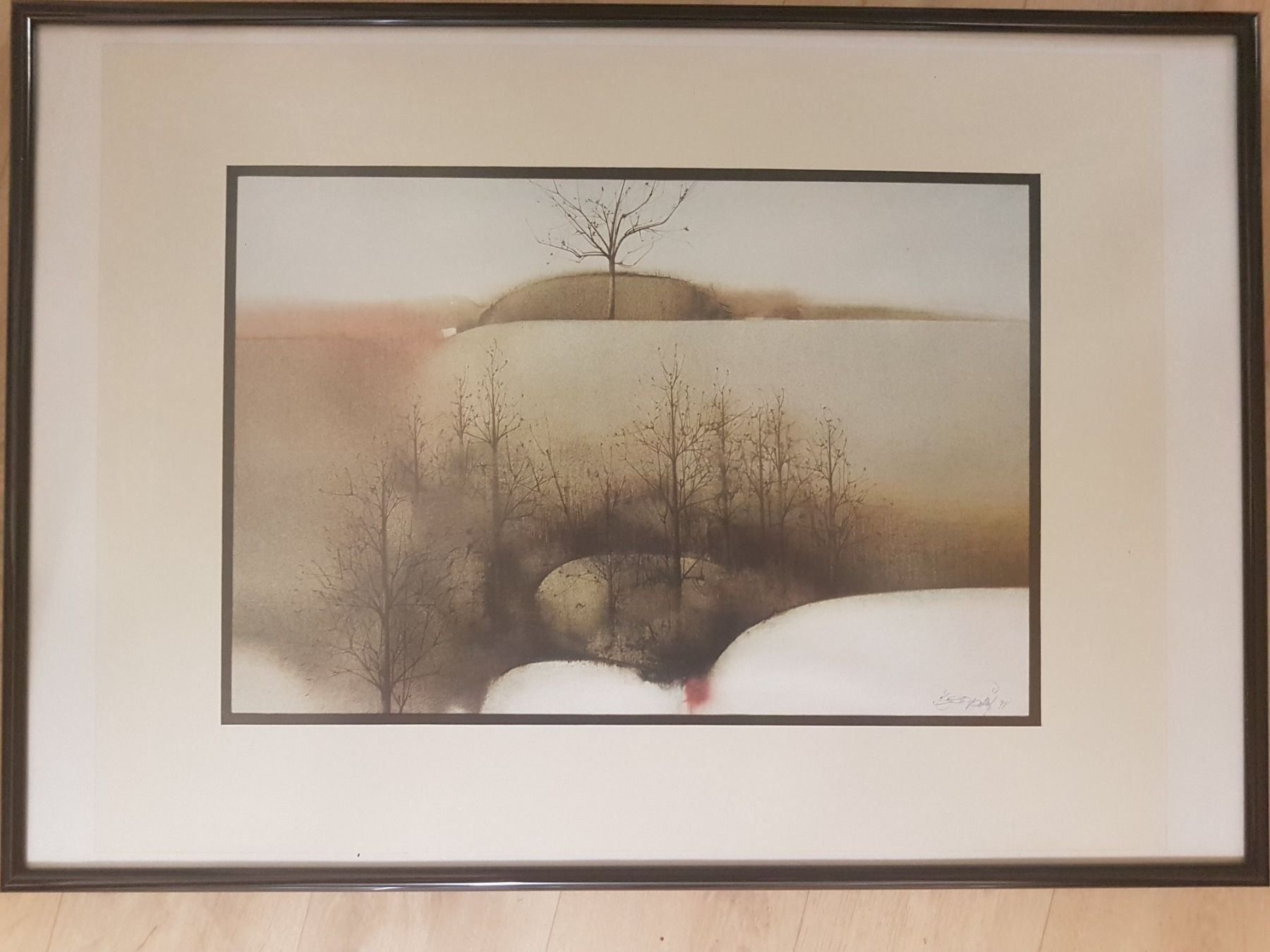 Gemälde: Landschaft im Winter – Gebraucht aus Meikirch von Bach24
