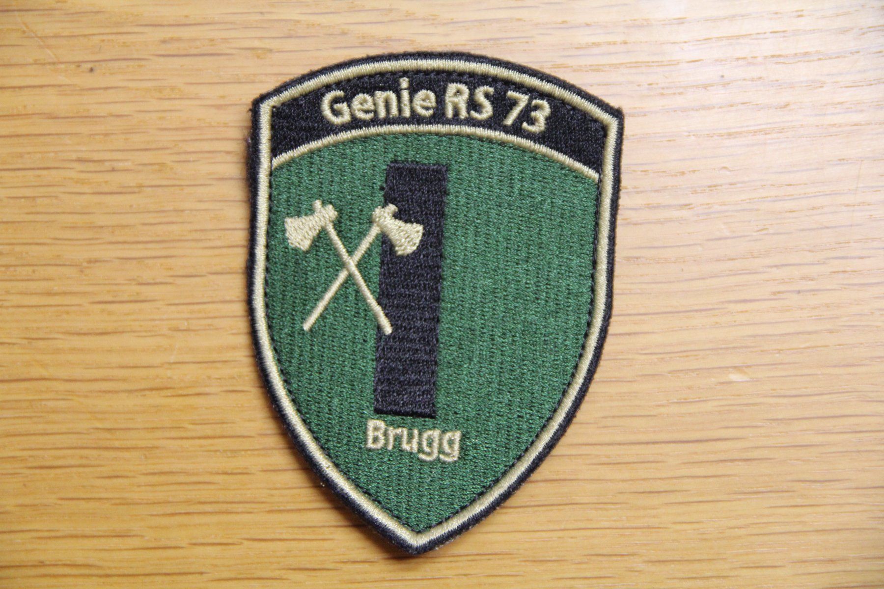 Schweizer Armee Placchette & Badge: Genie RS 73 Brugg, Badge – Usato da Belp venduto da Tomsek