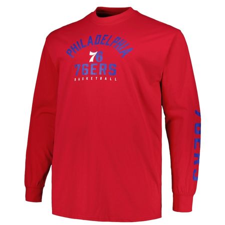 NBA Philadelphia 76er Langarmshirt Rot Gr. XLT, NEU