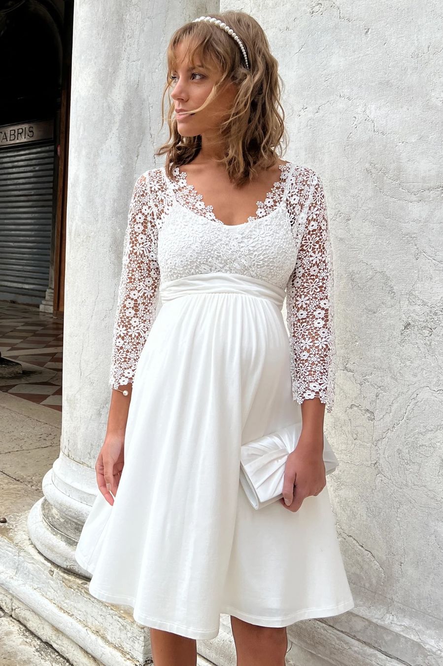 Vestiti: Mamarella Umstandsbrautkleid mit Boho Blumenspitze, Gr. 38 – Nuovo (secondo la descrizione) da Wabern venduto da Dave_h